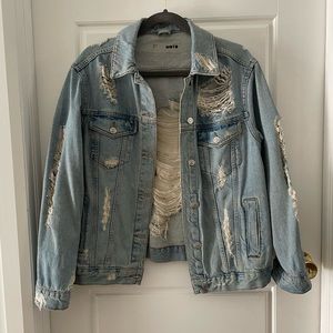 TOPSHOP Distressed Jean Jacket US Size 6